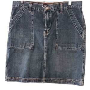 Vintage Lucky Brand Dungarees Denim Jean Skirt Sz 10/30 American Made